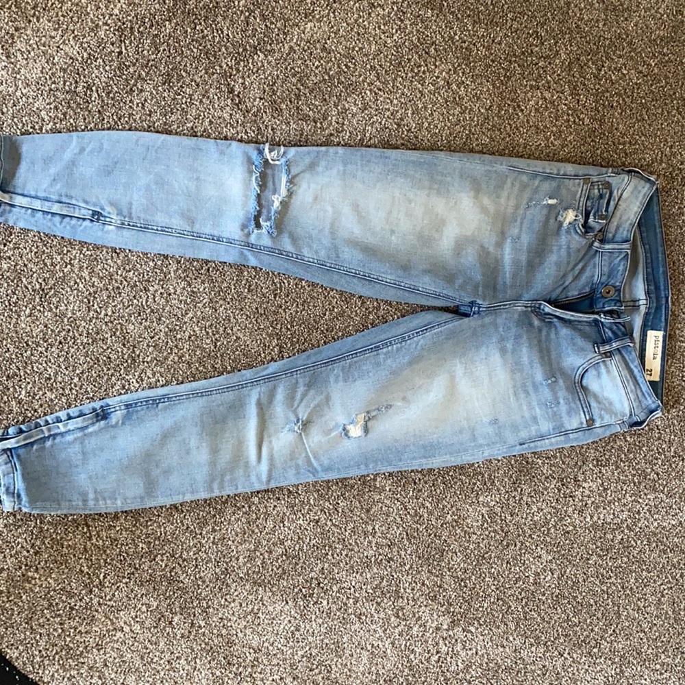 Distressed Ankle Zip Skinny Jean - Picture 3 of 6